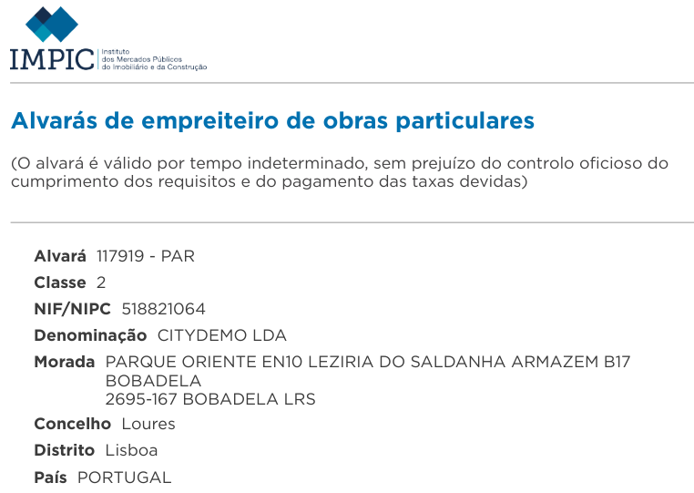 Alvará de demolição cityDemo